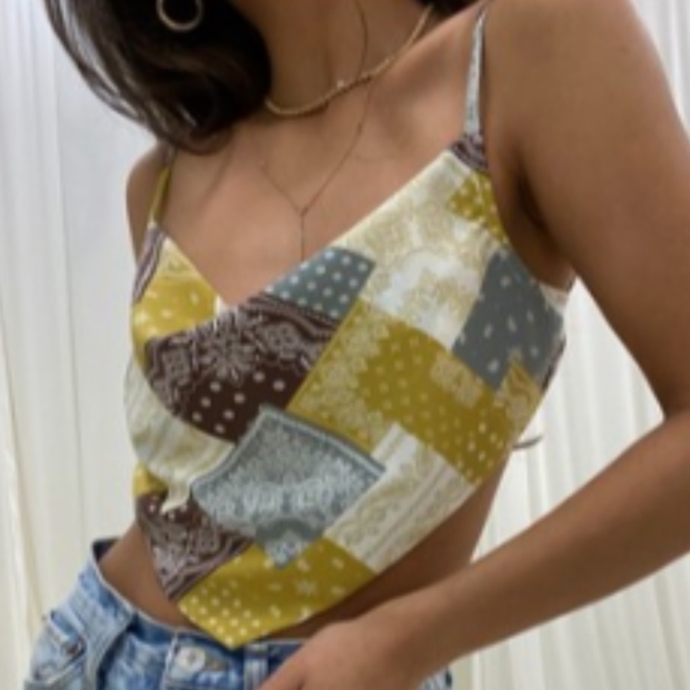 NWOT scarf silk top